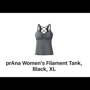 prAna NWT Women’s XL Black Filament Tank